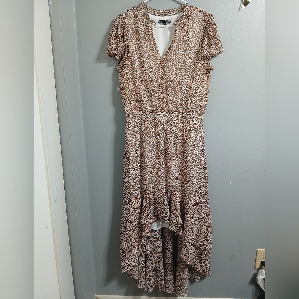 Sam And‎ Jess Chic High-Low Leopard Print Dress